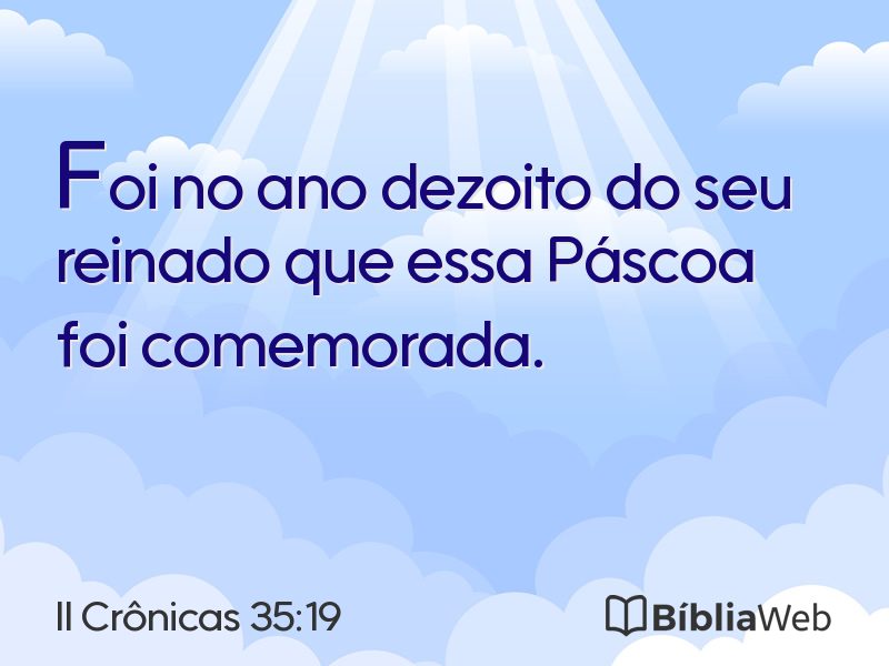 II Crônicas 35:19 em imagem para compartilhar