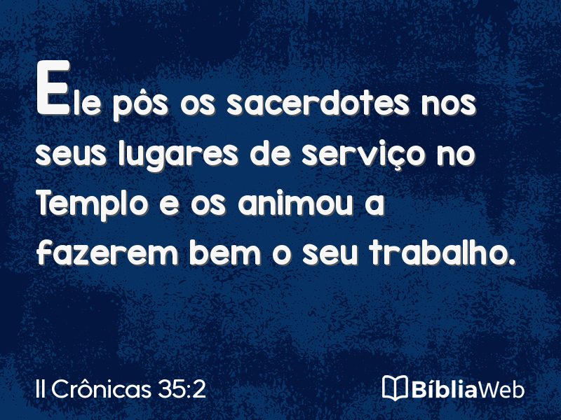 II Crônicas 35:2 em imagem para compartilhar
