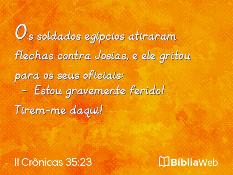 II Crônicas 35:23 em imagem para compartilhar
