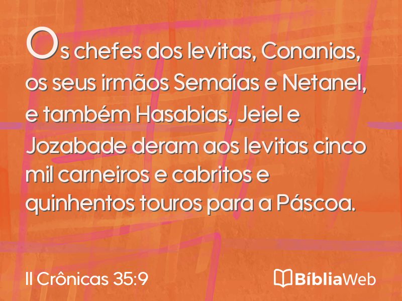 II Crônicas 35:9 em imagem para compartilhar