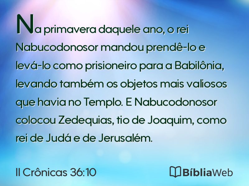 II Crônicas 36:10 em imagem para compartilhar