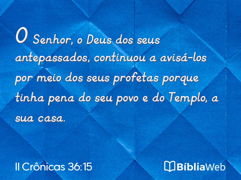 II Crônicas 36:15 em imagem para compartilhar