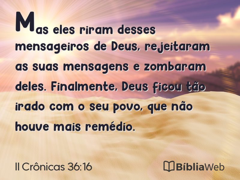 II Crônicas 36:16 em imagem para compartilhar