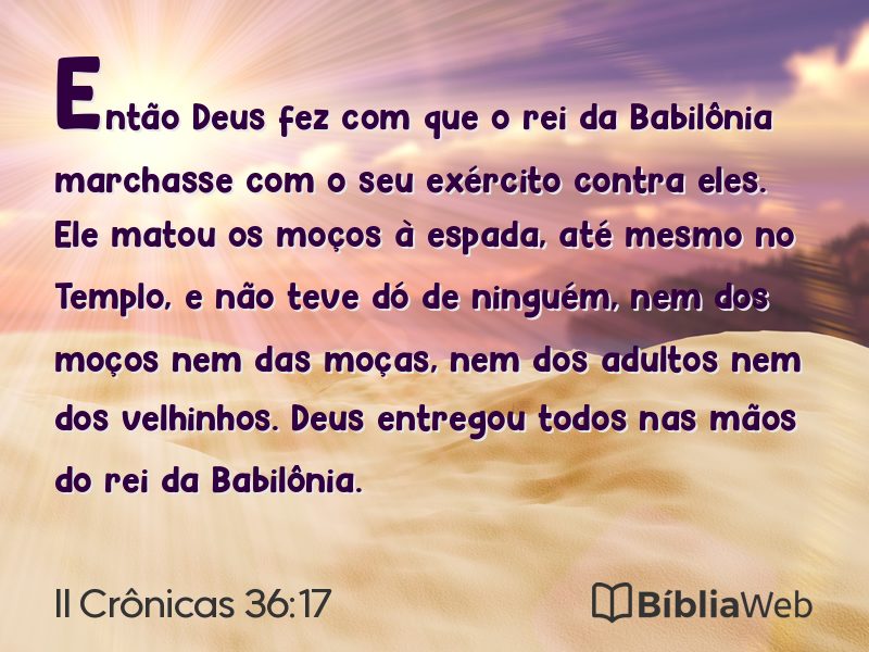II Crônicas 36:17 em imagem para compartilhar