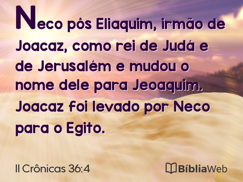 II Crônicas 36:4 em imagem para compartilhar