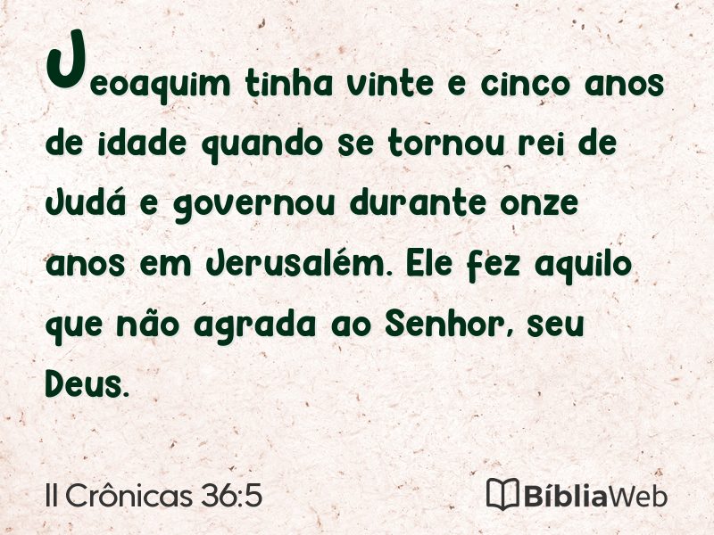 II Crônicas 36:5 em imagem para compartilhar