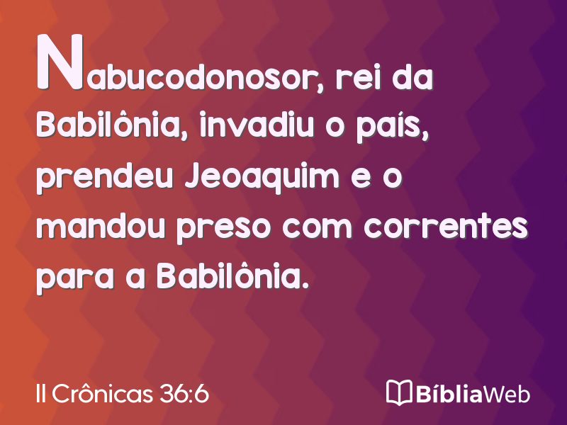 II Crônicas 36:6 em imagem para compartilhar
