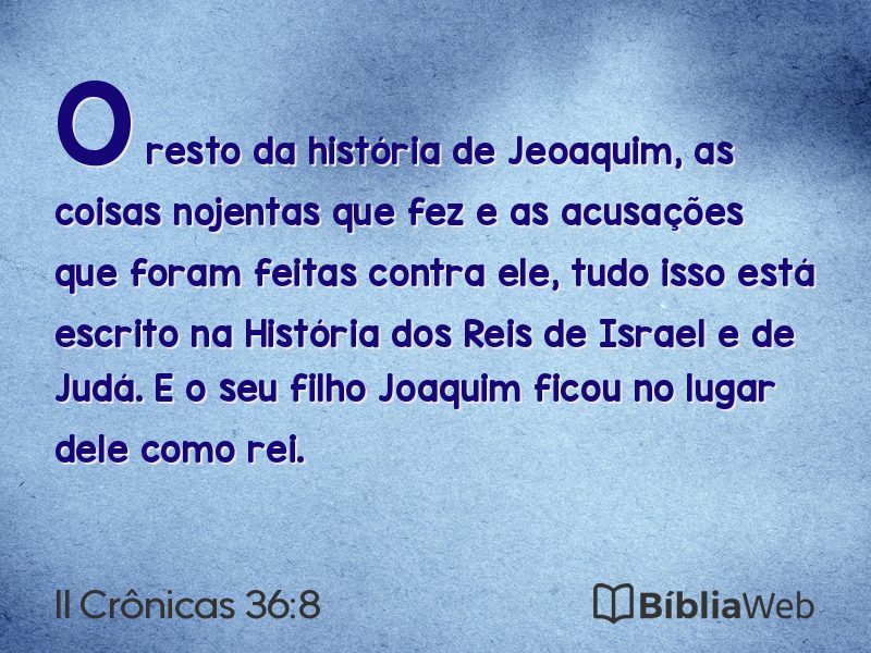 II Crônicas 36:8 em imagem para compartilhar