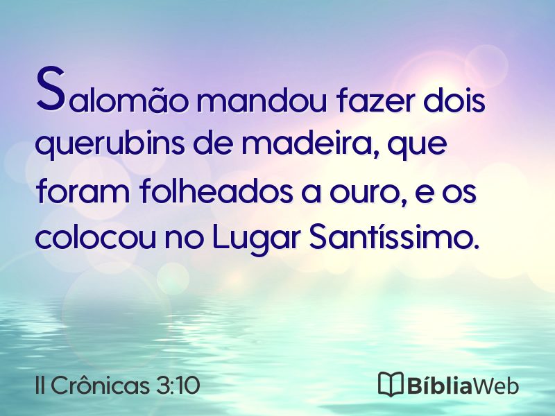 II Crônicas 3:10 em imagem para compartilhar