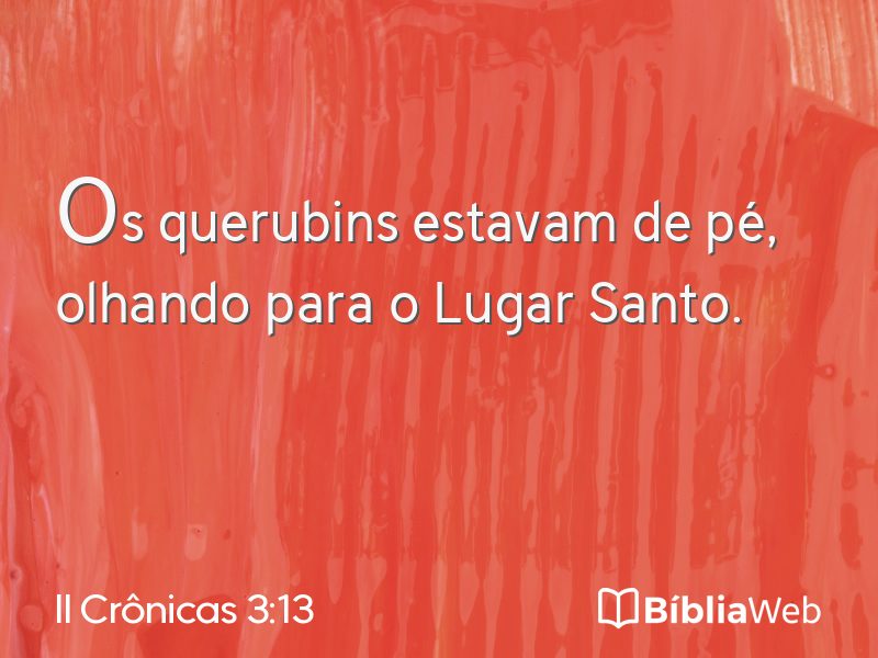 II Crônicas 3:13 em imagem para compartilhar