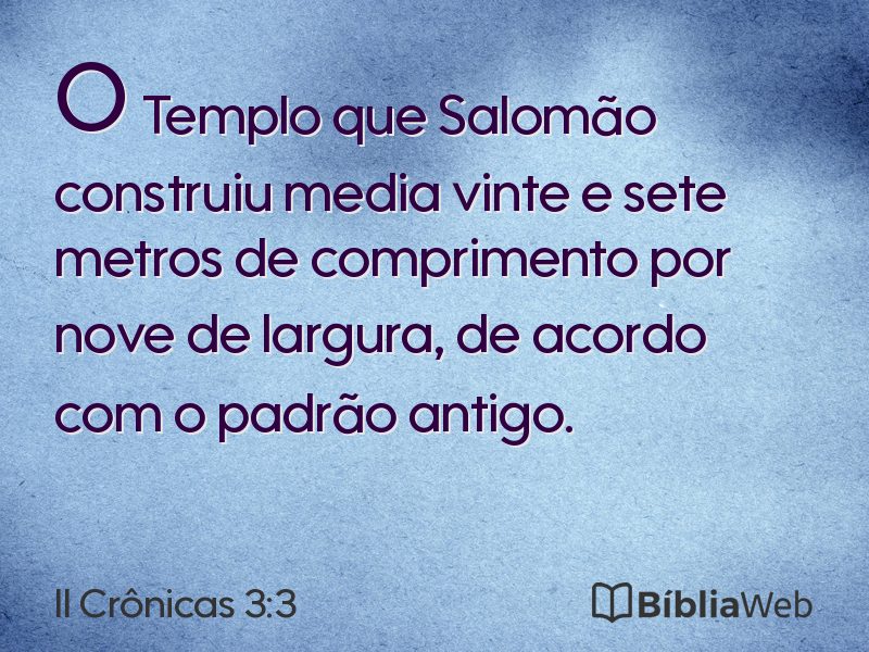 II Crônicas 3:3 em imagem para compartilhar