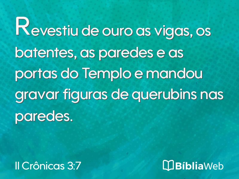 II Crônicas 3:7 em imagem para compartilhar