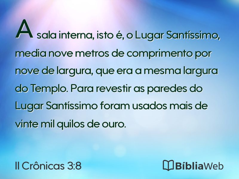 II Crônicas 3:8 em imagem para compartilhar