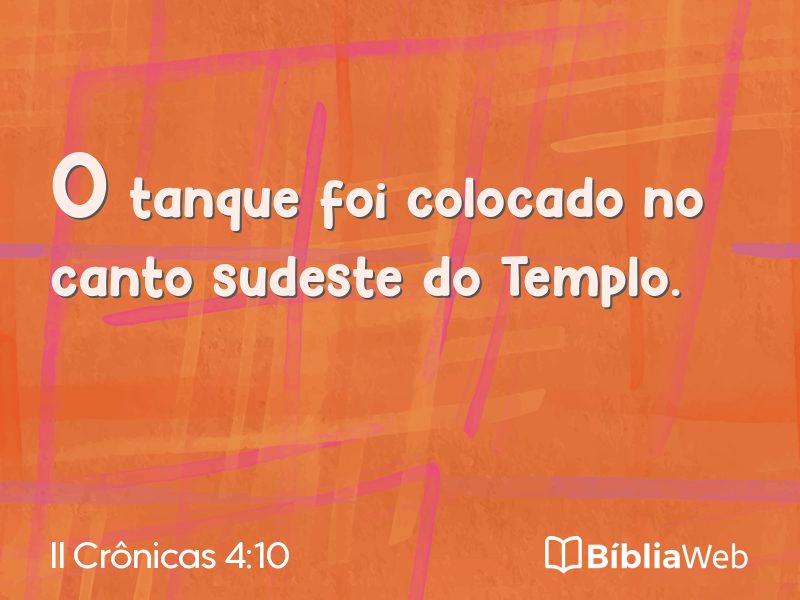 II Crônicas 4:10 em imagem para compartilhar