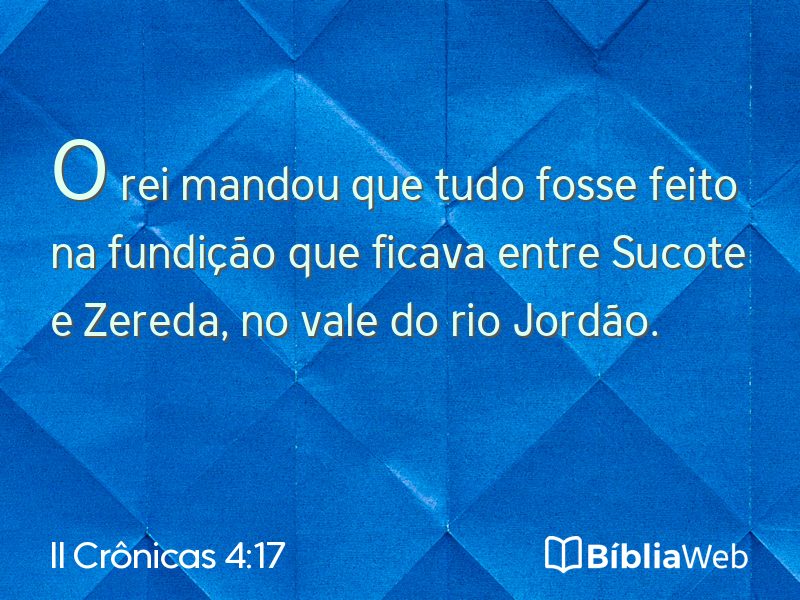 II Crônicas 4:17 em imagem para compartilhar