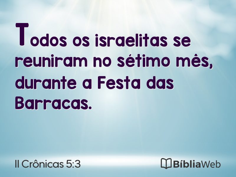 II Crônicas 5:3 em imagem para compartilhar
