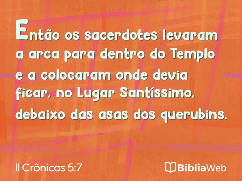 II Crônicas 5:7 em imagem para compartilhar