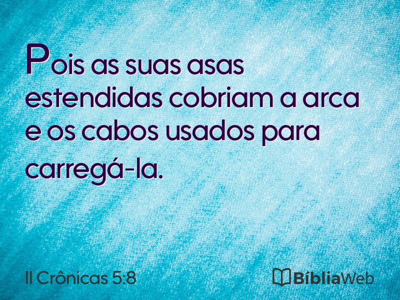 II Crônicas 5:8 em imagem para compartilhar