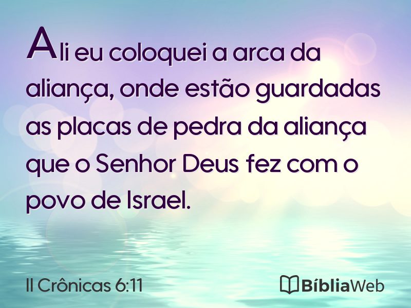 II Crônicas 6:11 em imagem para compartilhar