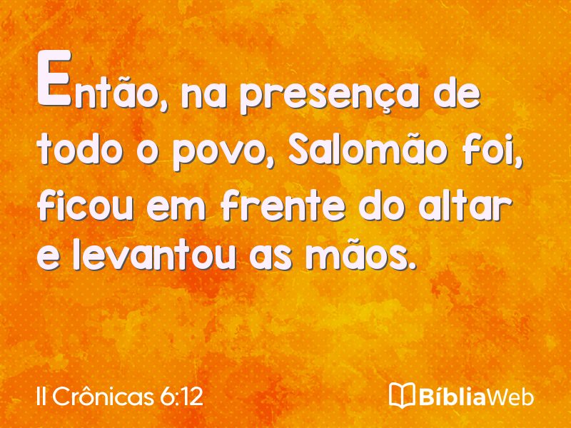 II Crônicas 6:12 em imagem para compartilhar