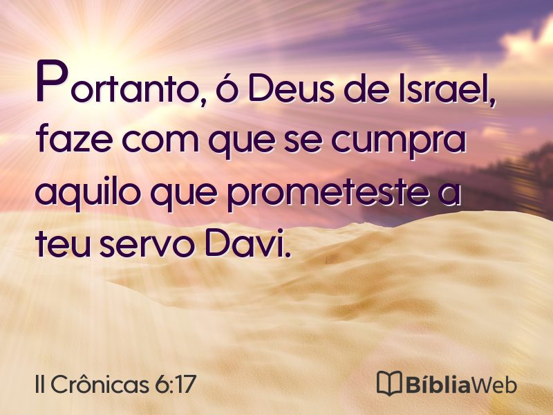 II Crônicas 6:17 em imagem para compartilhar