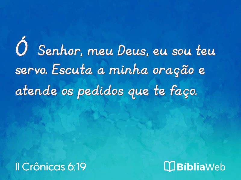II Crônicas 6:19 em imagem para compartilhar