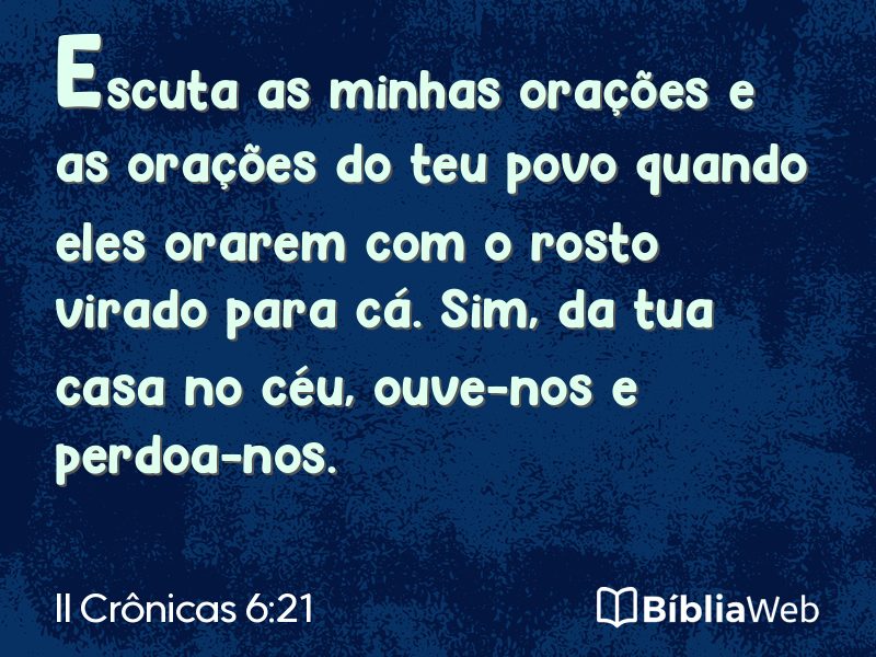 II Crônicas 6:21 em imagem para compartilhar