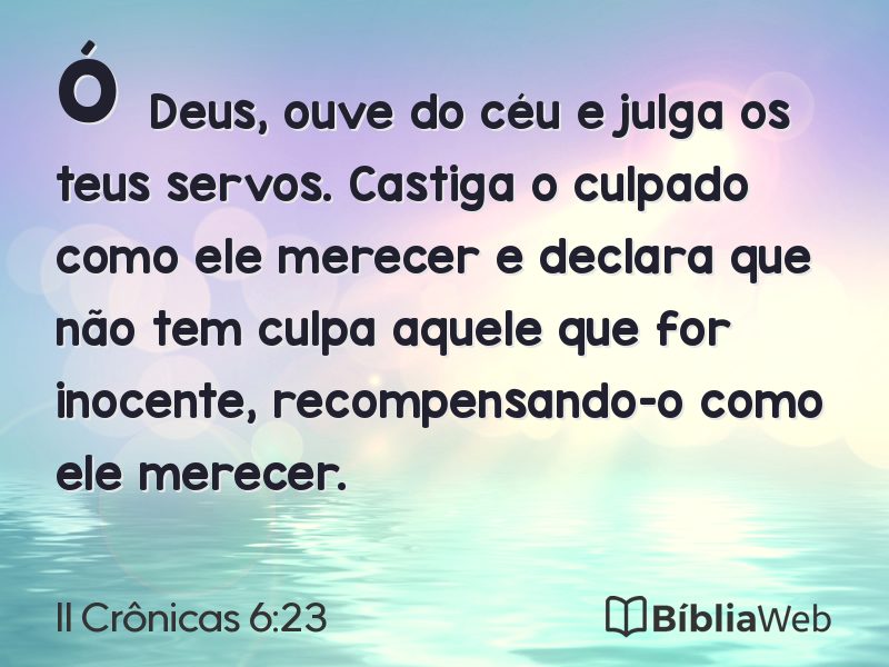 II Crônicas 6:23 em imagem para compartilhar