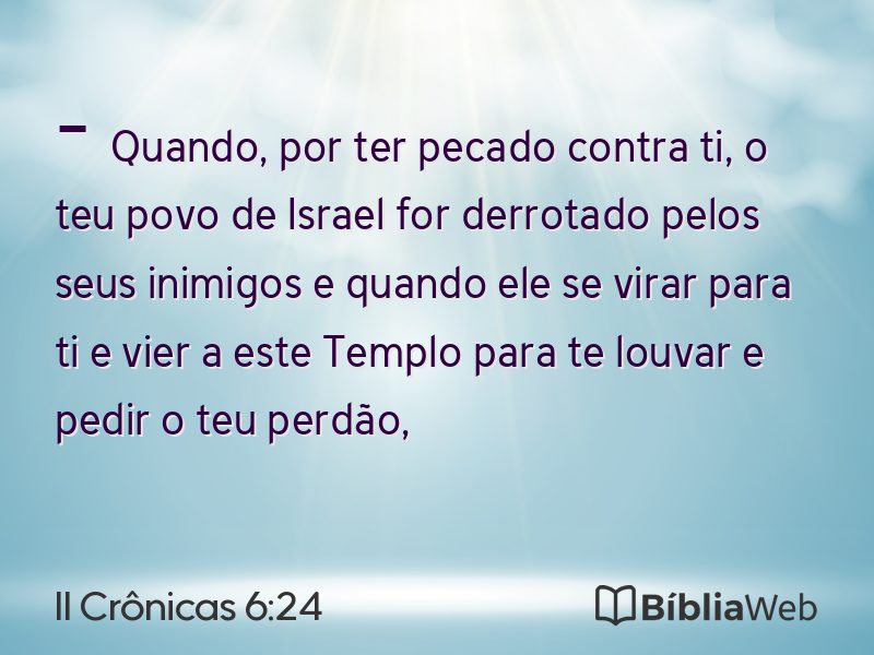 II Crônicas 6:24 em imagem para compartilhar