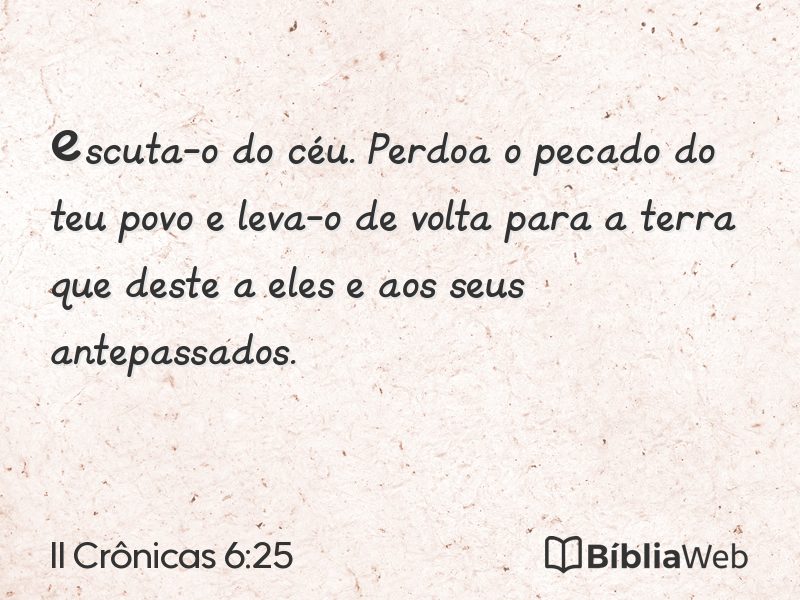 II Crônicas 6:25 em imagem para compartilhar