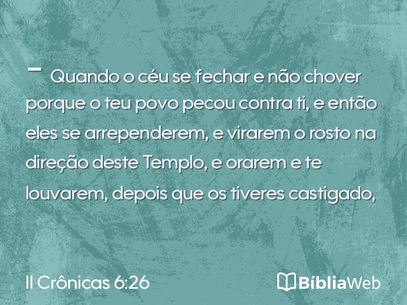 II Crônicas 6:26 em imagem para compartilhar