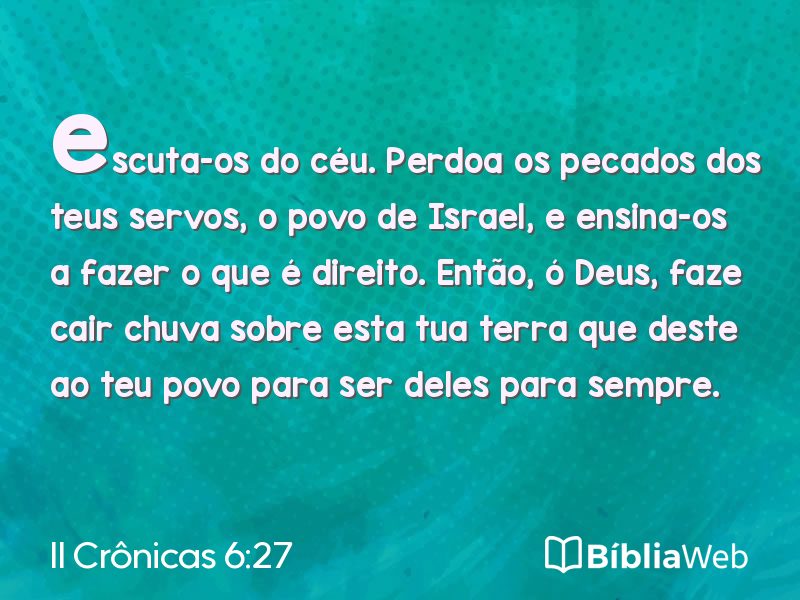 II Crônicas 6:27 em imagem para compartilhar