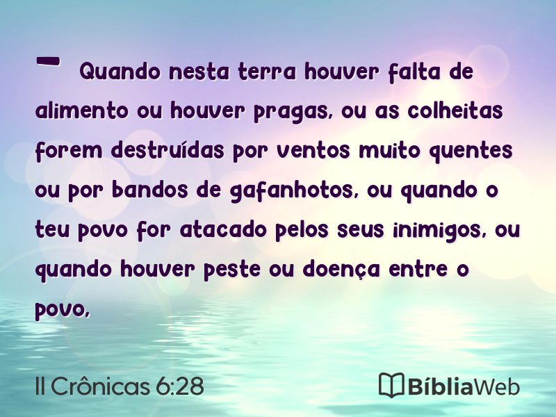 II Crônicas 6:28 em imagem para compartilhar