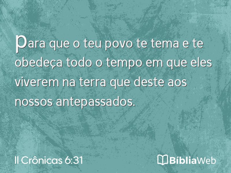 II Crônicas 6:31 em imagem para compartilhar