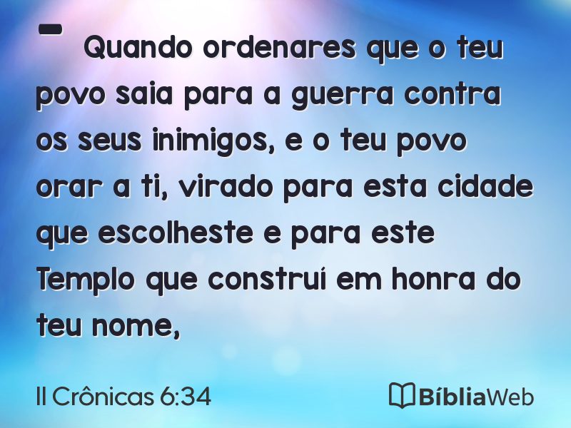 II Crônicas 6:34 em imagem para compartilhar