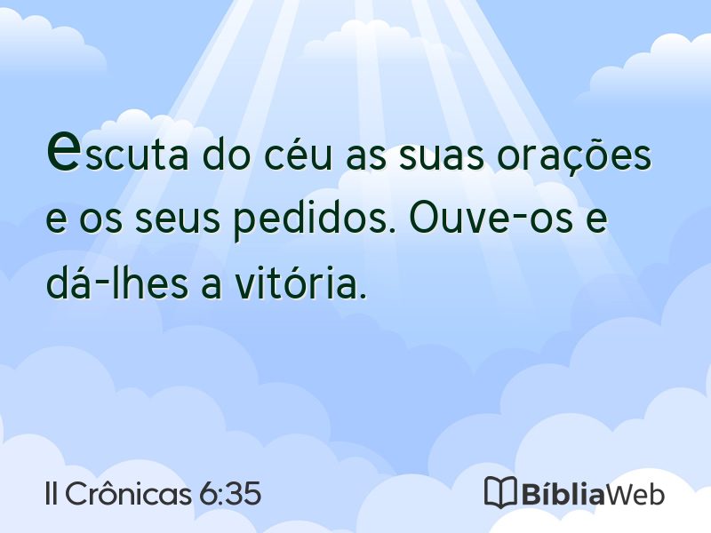 II Crônicas 6:35 em imagem para compartilhar