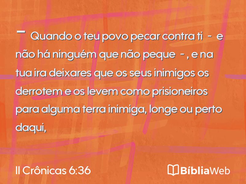 II Crônicas 6:36 em imagem para compartilhar