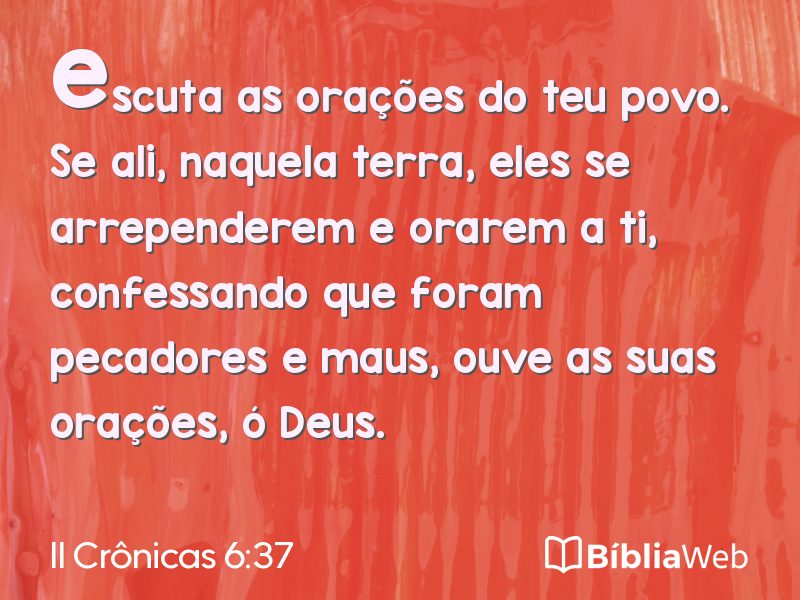II Crônicas 6:37 em imagem para compartilhar