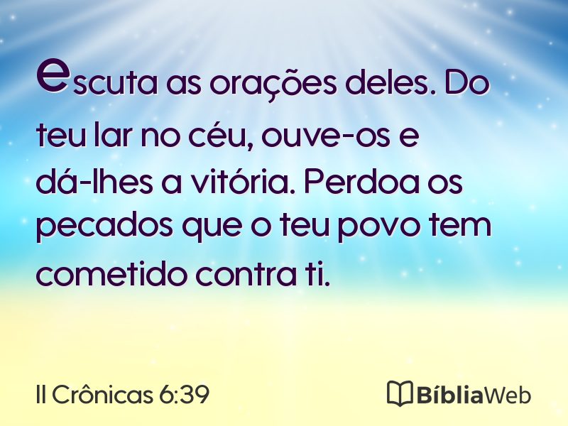 II Crônicas 6:39 em imagem para compartilhar