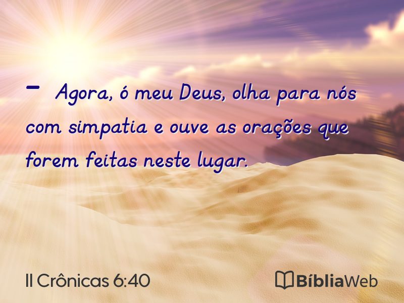 II Crônicas 6:40 em imagem para compartilhar