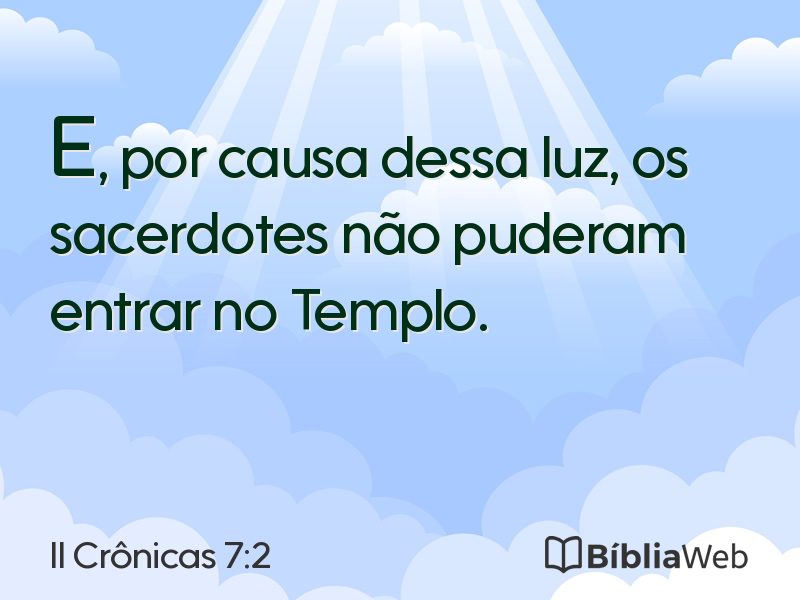 II Crônicas 7:2 em imagem para compartilhar