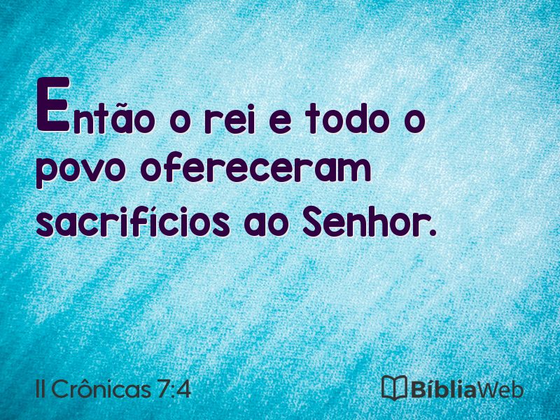 II Crônicas 7:4 em imagem para compartilhar