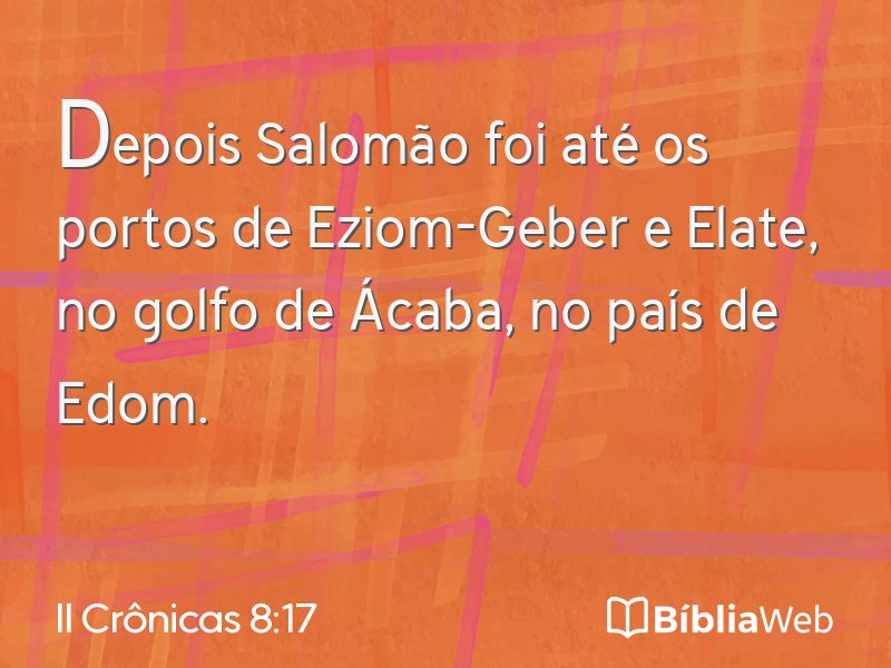 II Crônicas 8:17 em imagem para compartilhar