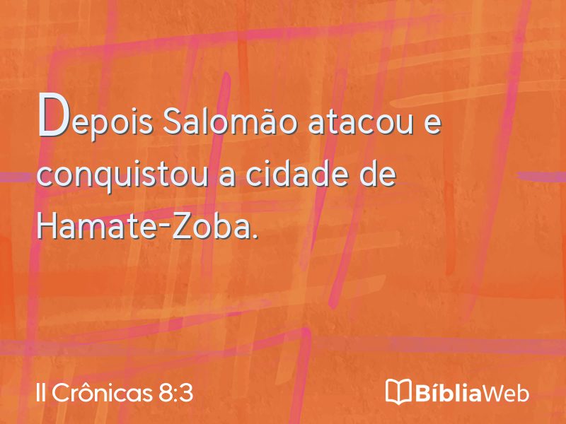 II Crônicas 8:3 em imagem para compartilhar