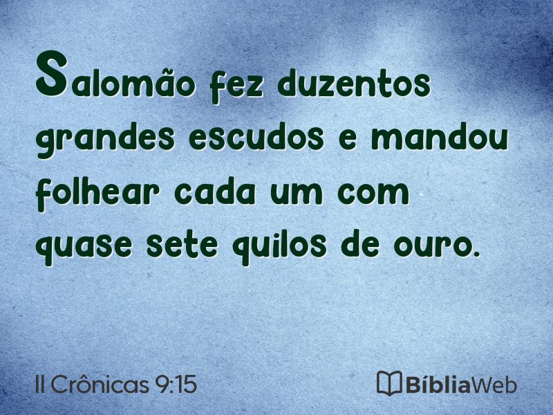 II Crônicas 9:15 em imagem para compartilhar