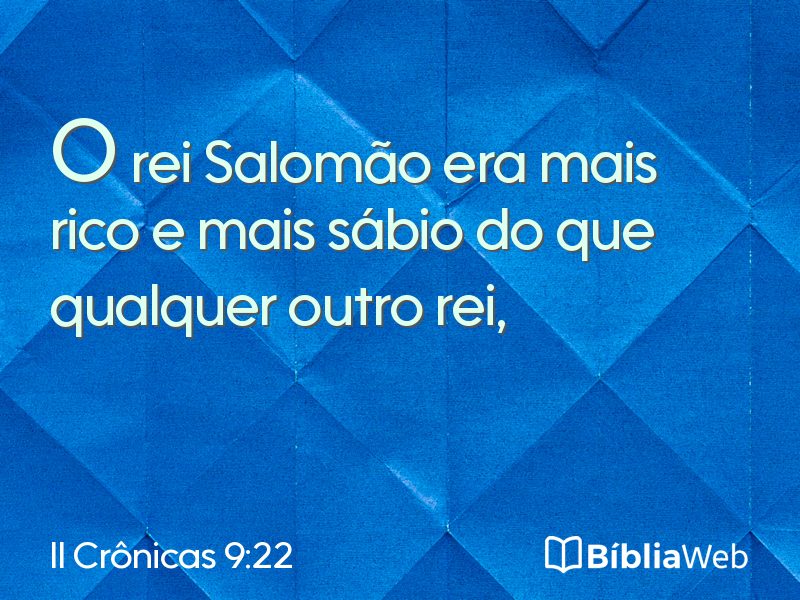 II Crônicas 9:22 em imagem para compartilhar