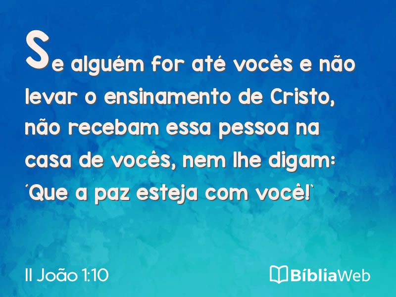 II João 1:10 em imagem para compartilhar