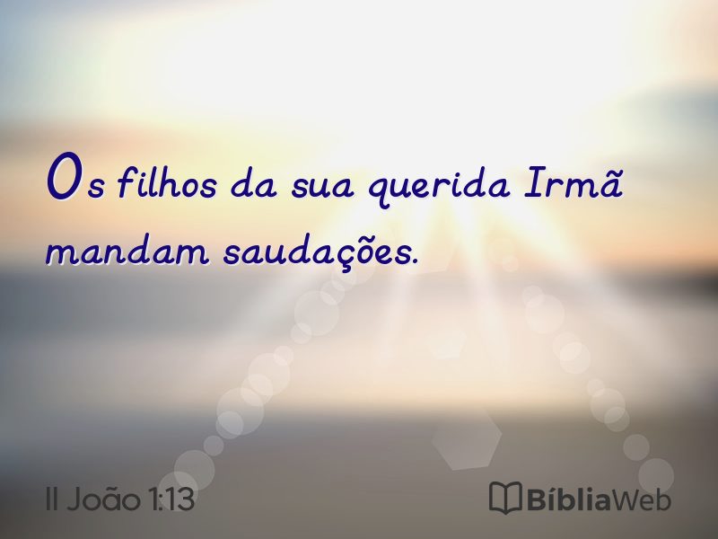 II João 1:13 em imagem para compartilhar