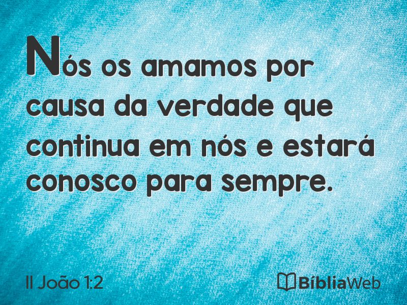 II João 1:2 em imagem para compartilhar