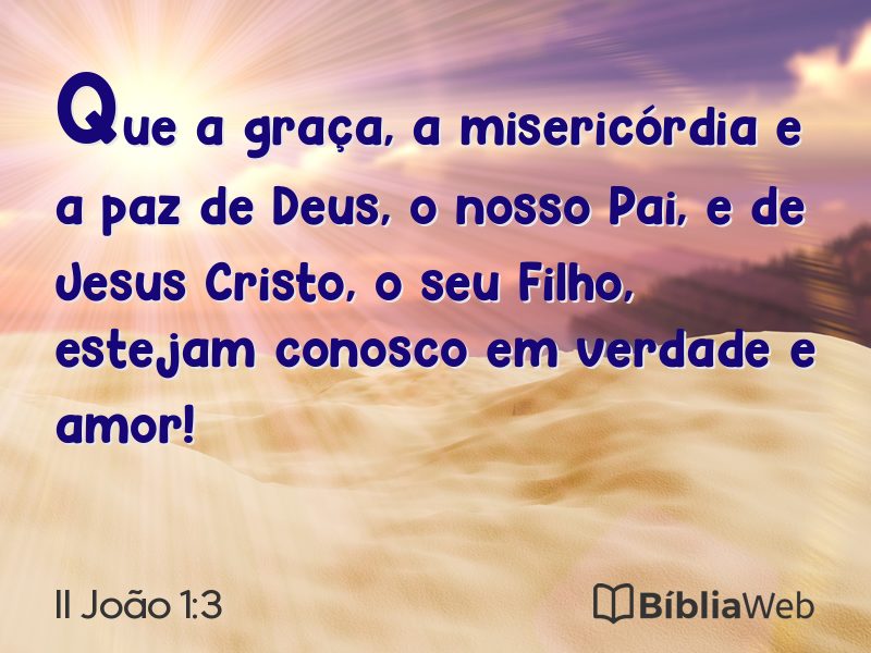 II João 1:3 em imagem para compartilhar